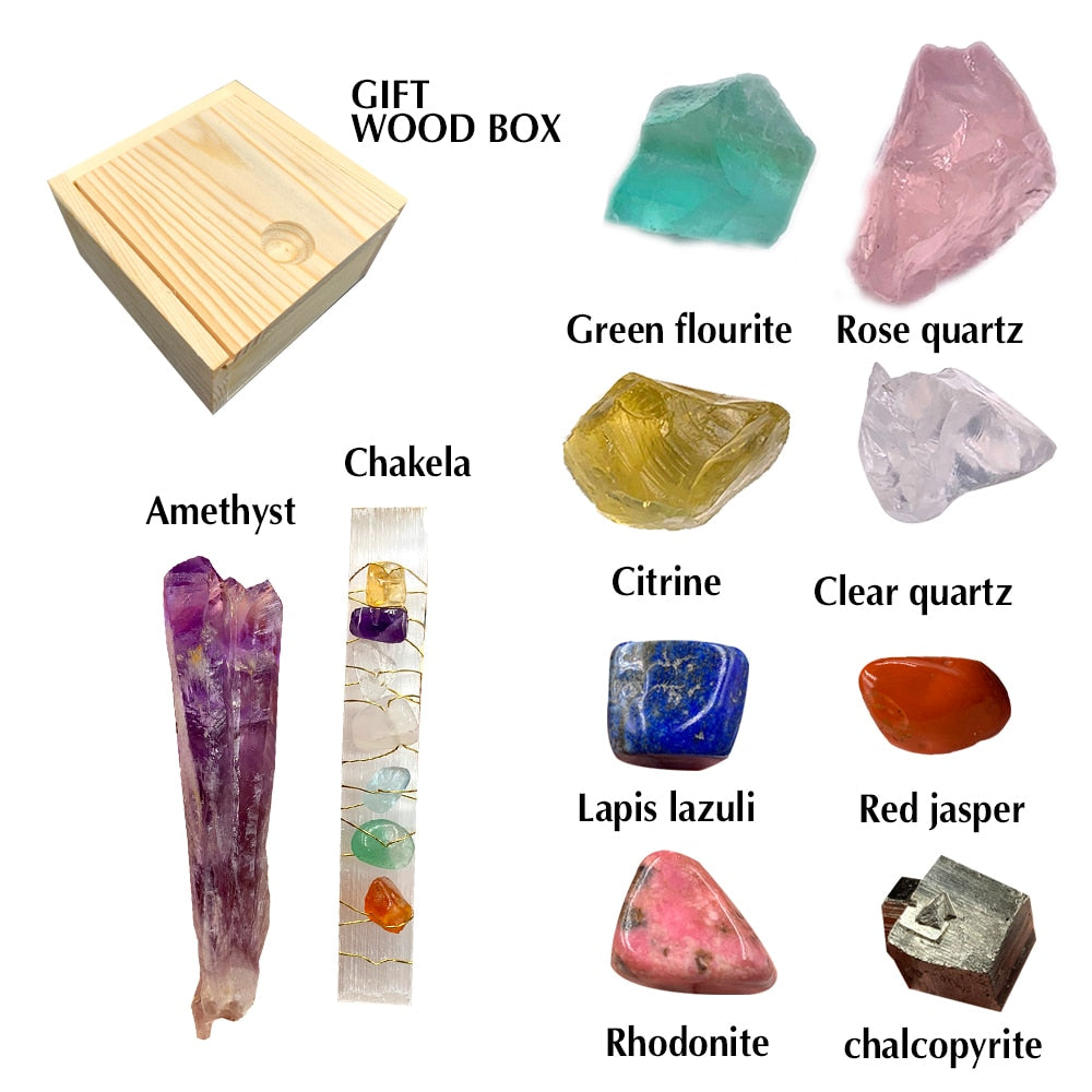 7 Chakra Selenite Gift Box