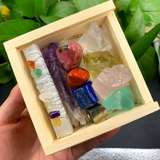 7 Chakra Selenite Gift Box